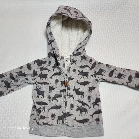 🏖 12 Months Carter's Super Cozy Zip Up Jacket Infant Toddler Baby - Picture 1 of 3